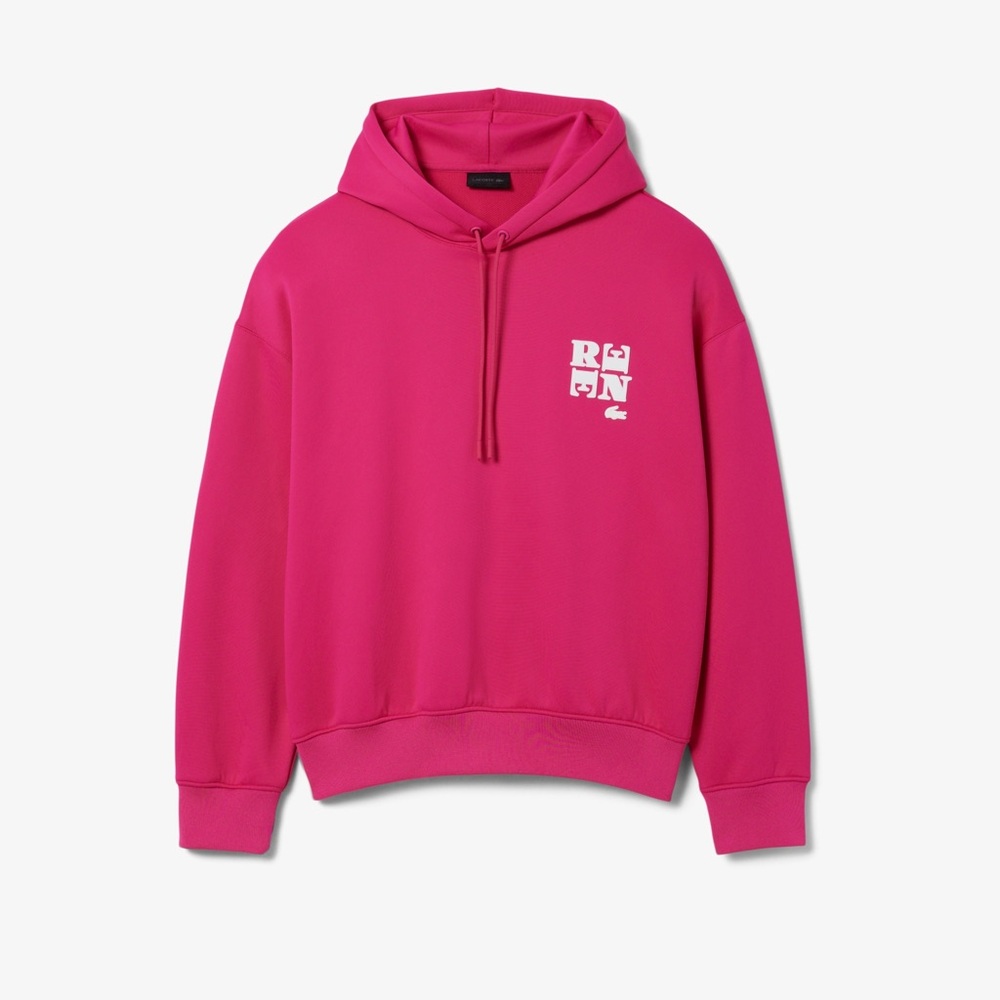 Lacoste Fuchsia Runway Badge Accent Hoodie